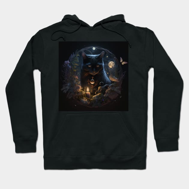 Cats, witches, spells & herbs3 Hoodie by Ghostkitty999